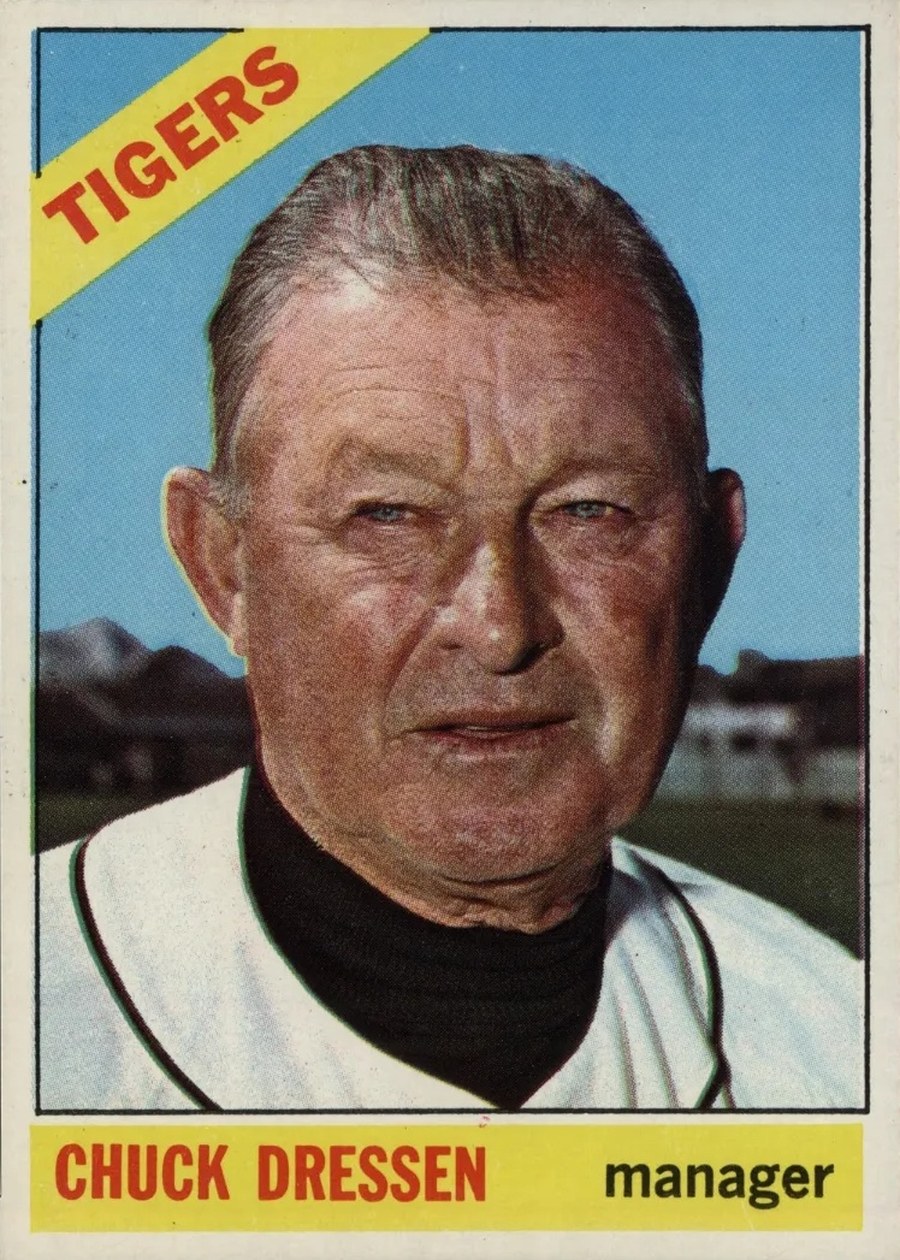 1966 Topps #187 Chuck Dressen, Detroit Tigers
