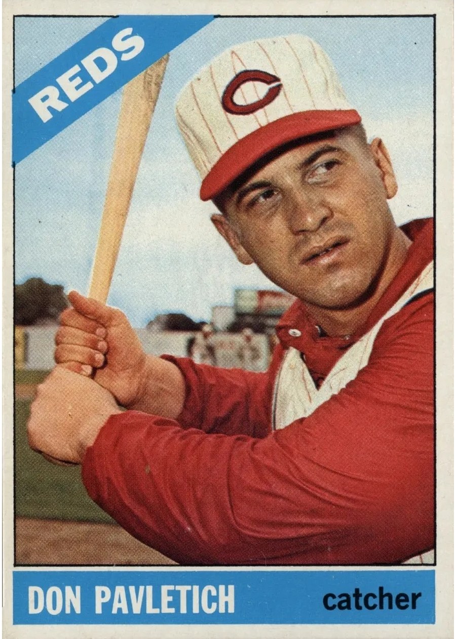 1966 Topps #196 Don Pavletich, Cincinnati Reds