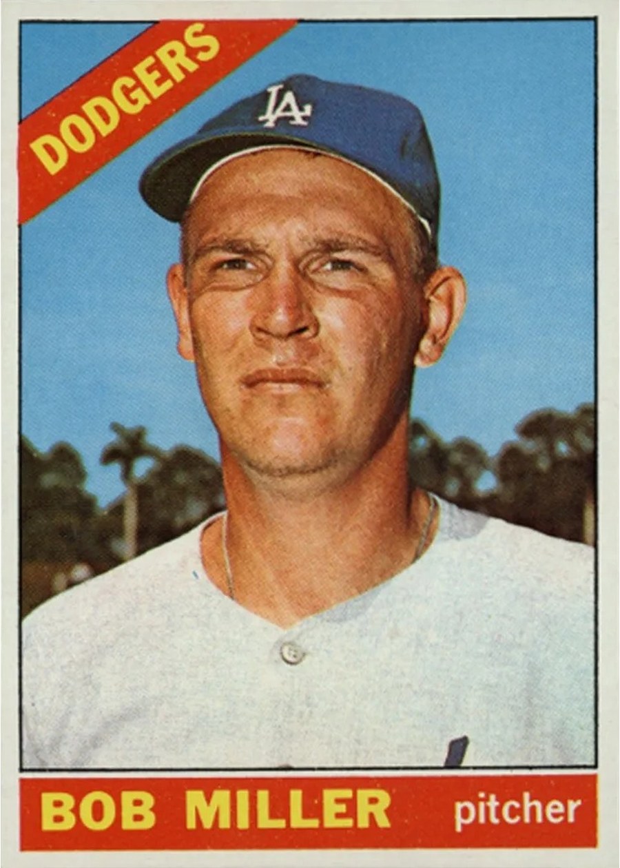 1966 Topps #208 Bob Miller, Los Angeles Dodgers