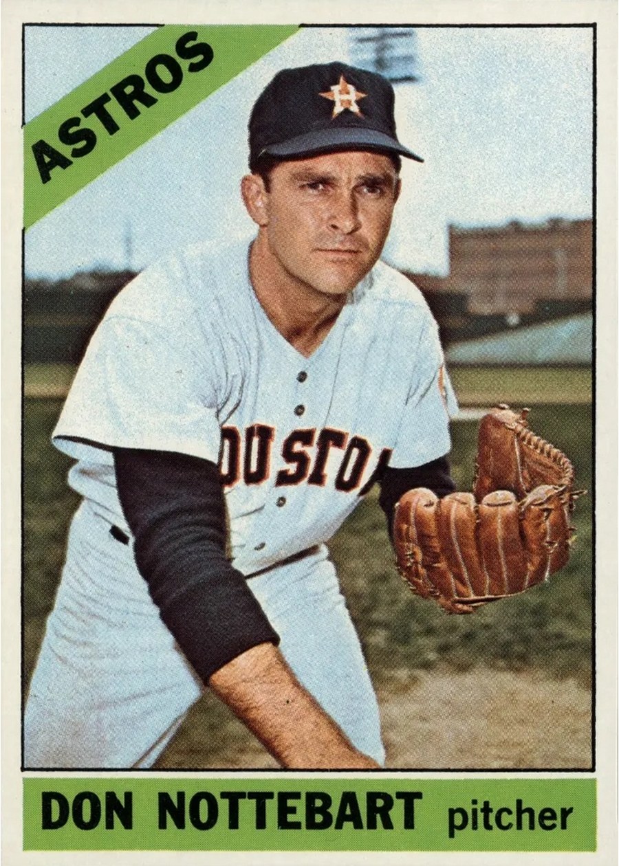 1966 Topps #21 Don Nottebart, Houston Astros