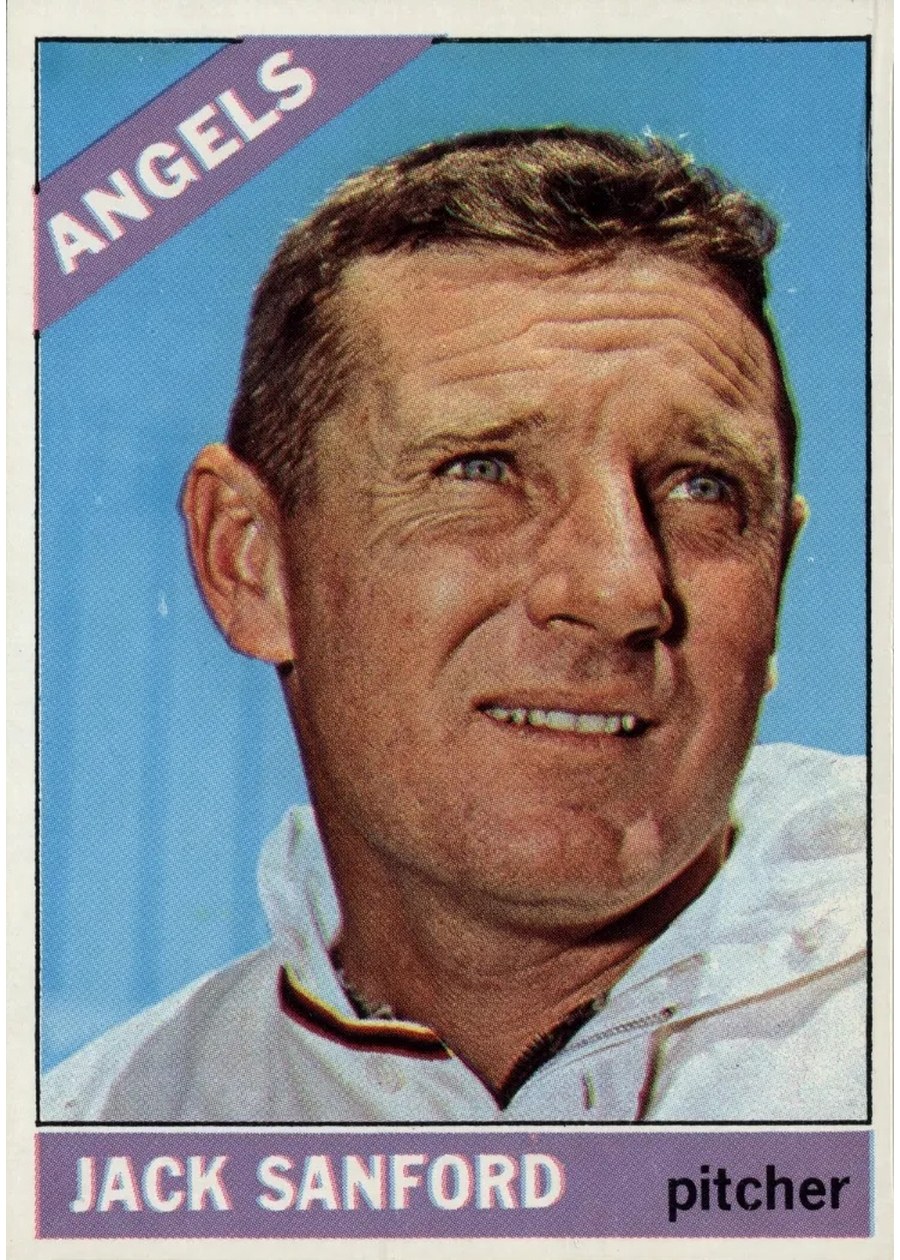 1966 Topps #23 Jack Sanford, California Angels