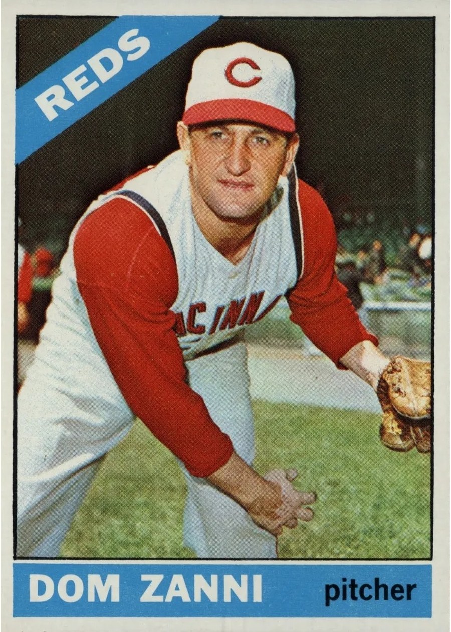 1966 Topps #233 Dom Zanni, Cincinnati Reds