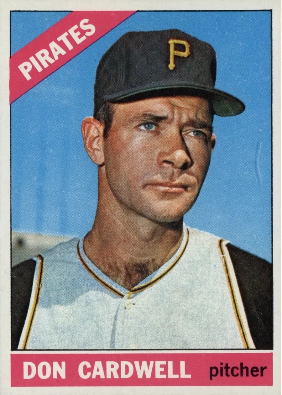 1966 Topps #235 Don Cardwell, Pittsburgh Pirates