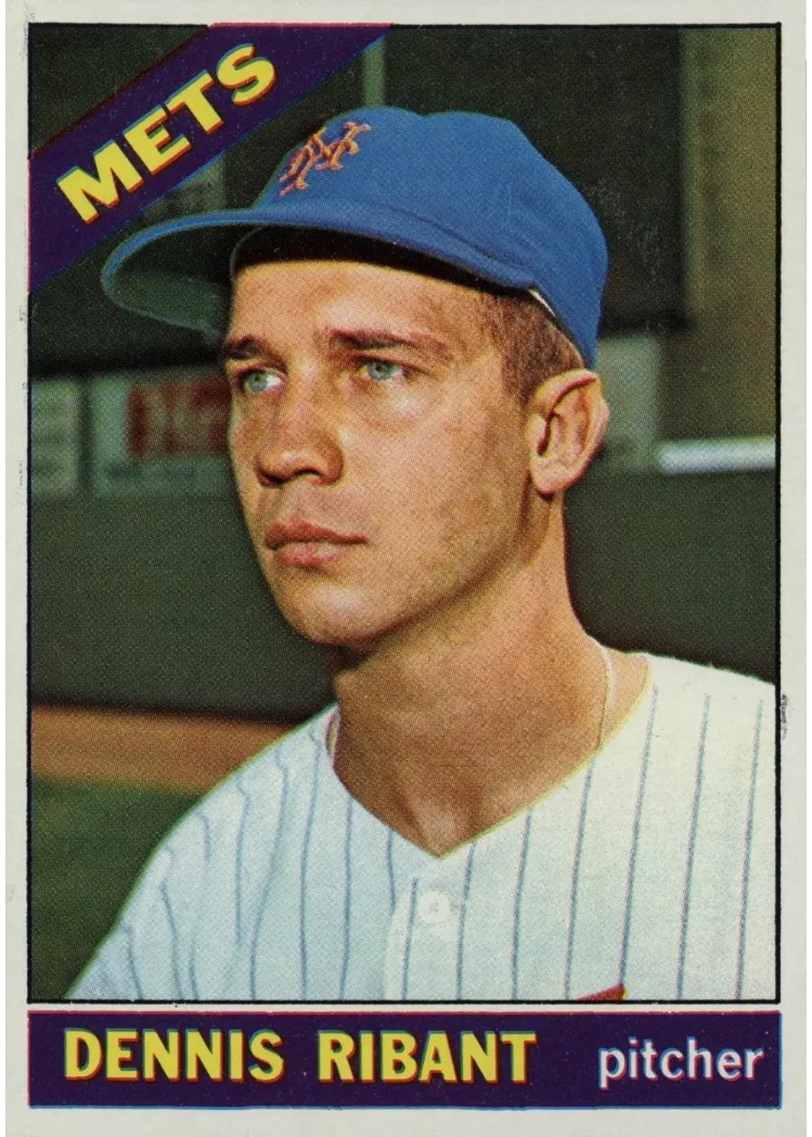 1966 Topps #241 Dennis Ribant, New York Mets
