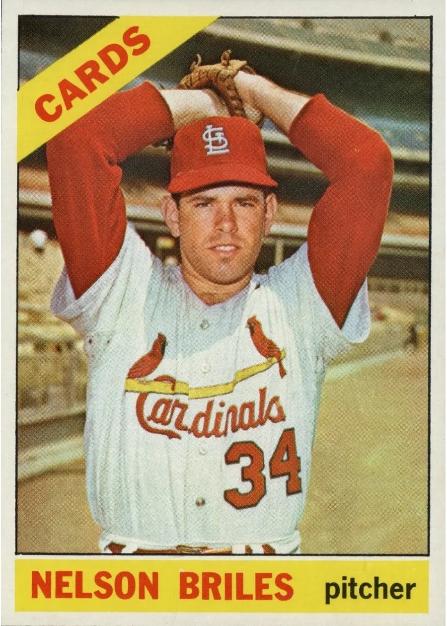 1966 Topps #243 Nelson Briles, St. Louis Cardinals