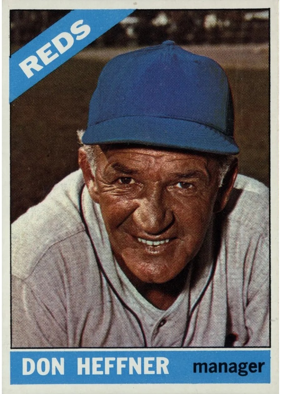1966 Topps #269 Don Heffner, Cincinnati Reds