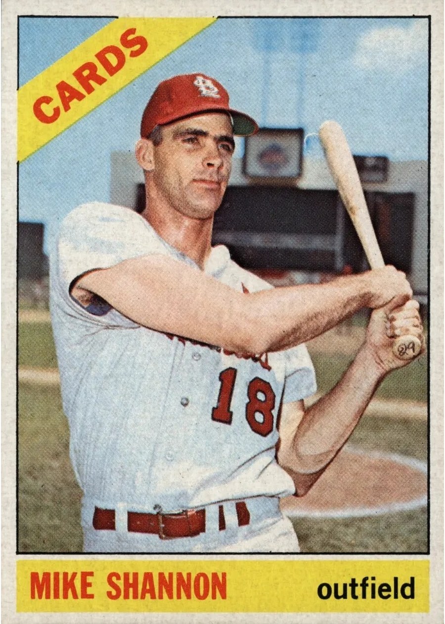 1966 Topps #293 Mike Shannon, St. Louis Cardinals