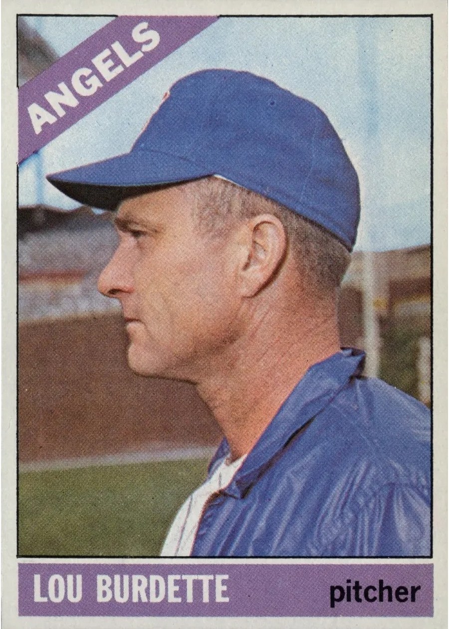 1966 Topps #299 Lou Burdette, California Angels