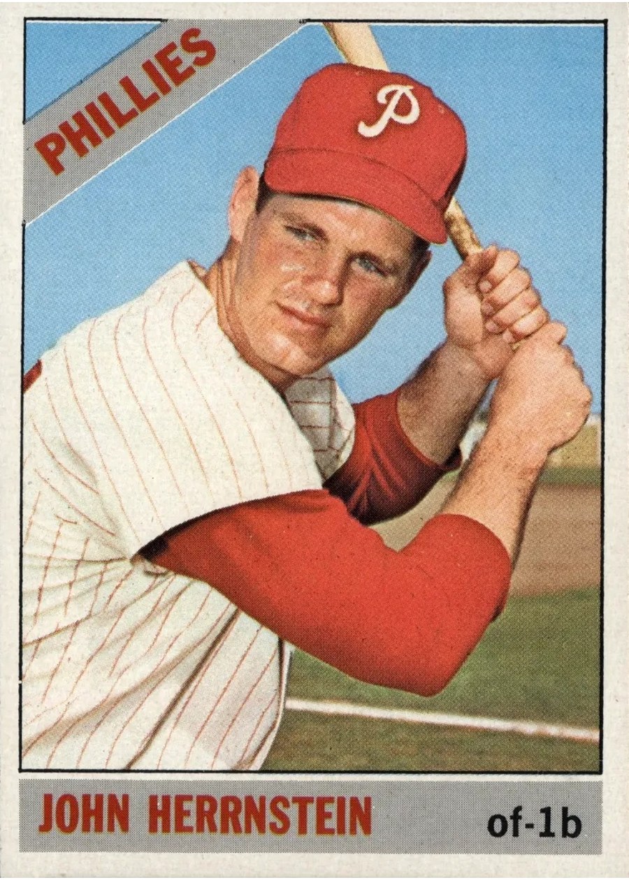 1966 Topps #304 John Herrnstein, Philadelphia Phillies