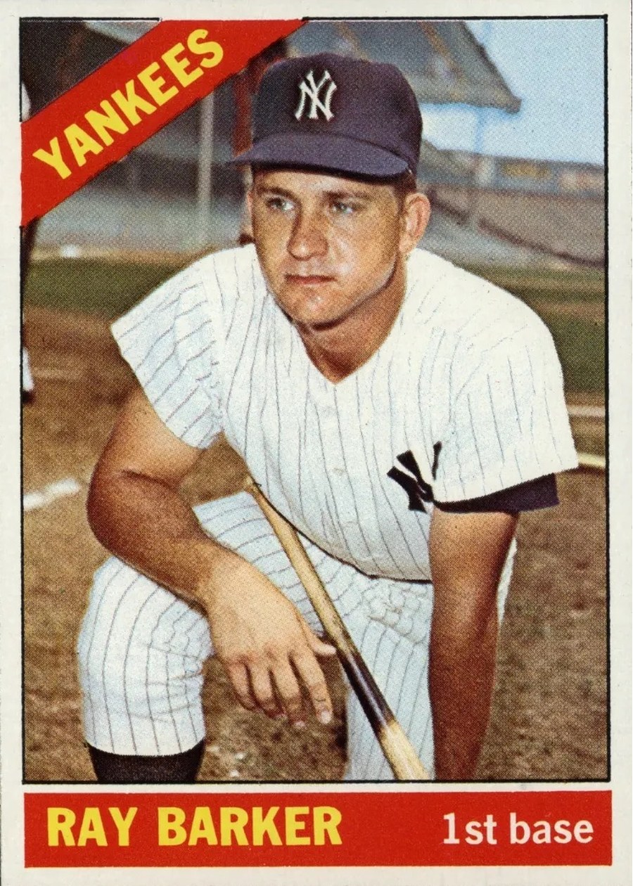 1966 Topps #323 Ray Barker, New York Yankees
