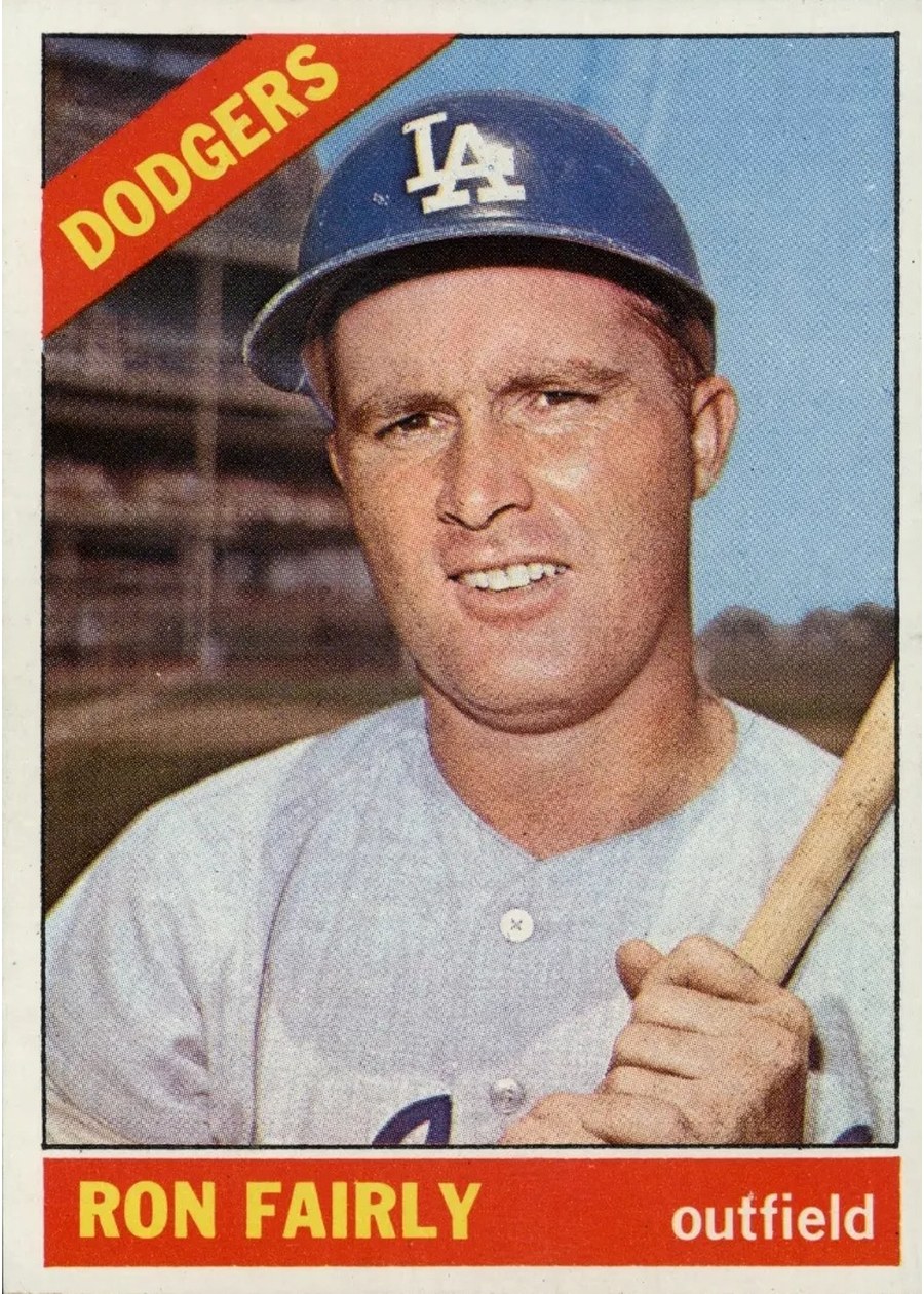 1966 Topps #330 Ron Fairly, Los Angeles Dodgers