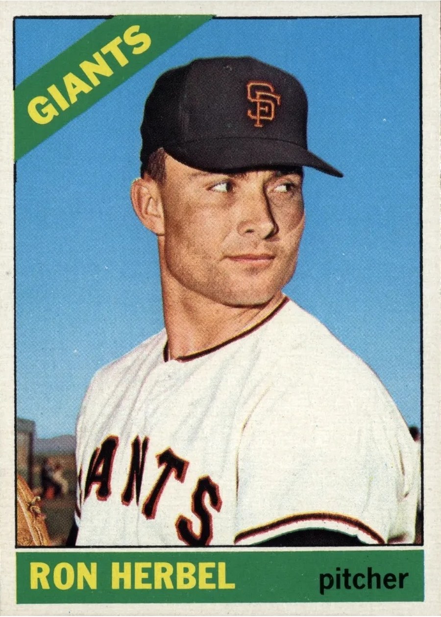 1966 Topps #331 Ron Herbel, San Francisco Giants