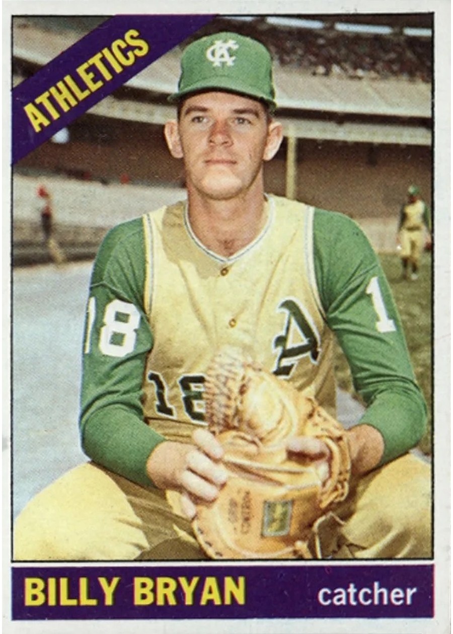 1966 Topps #332 Billy Bryan, Kansas City Athletics
