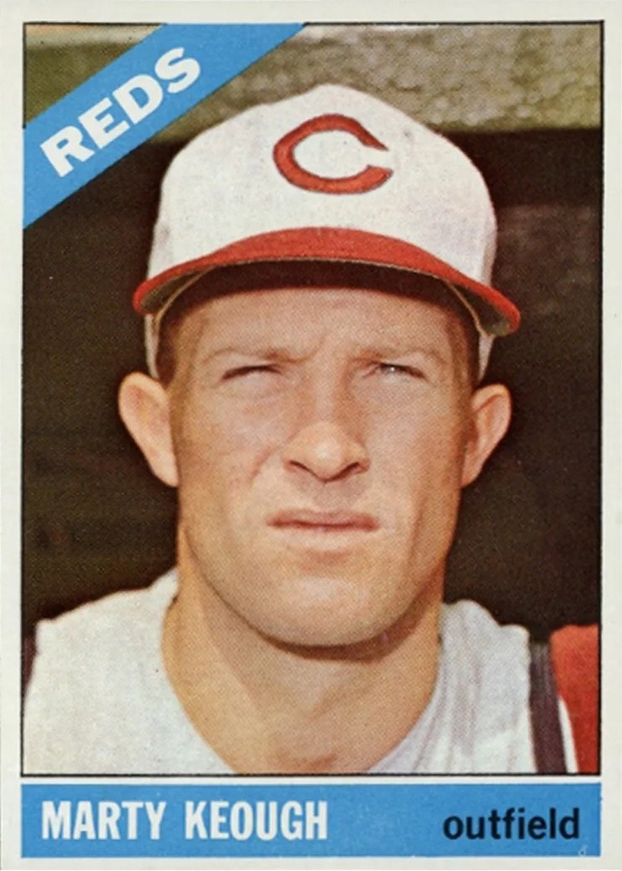 1966 Topps #334 Marty Keough, Cincinnati Reds