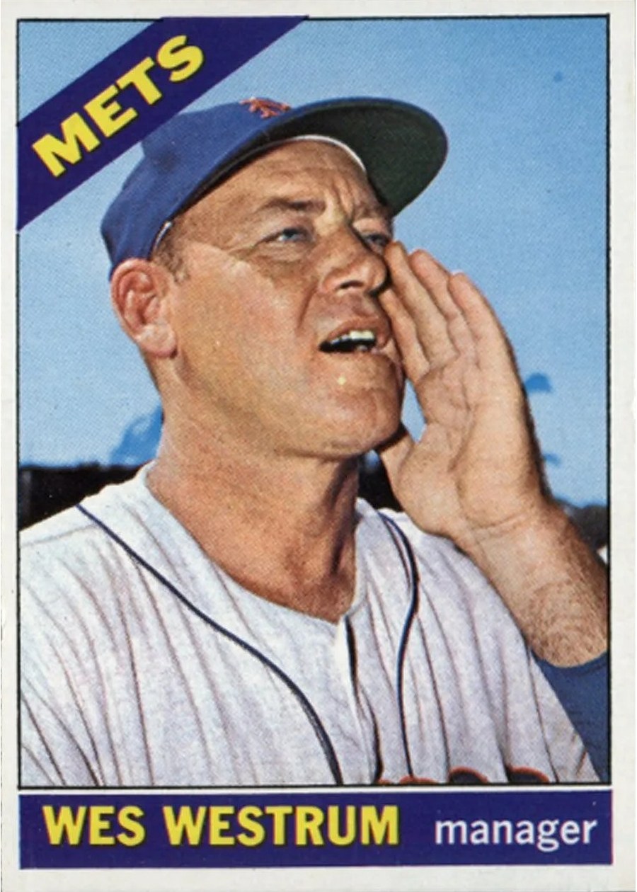 1966 Topps #341 Wes Westrum, New York Mets