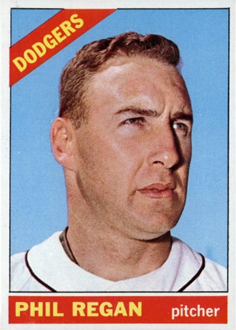 1966 Topps #347 Phil Regan, Los Angeles Dodgers