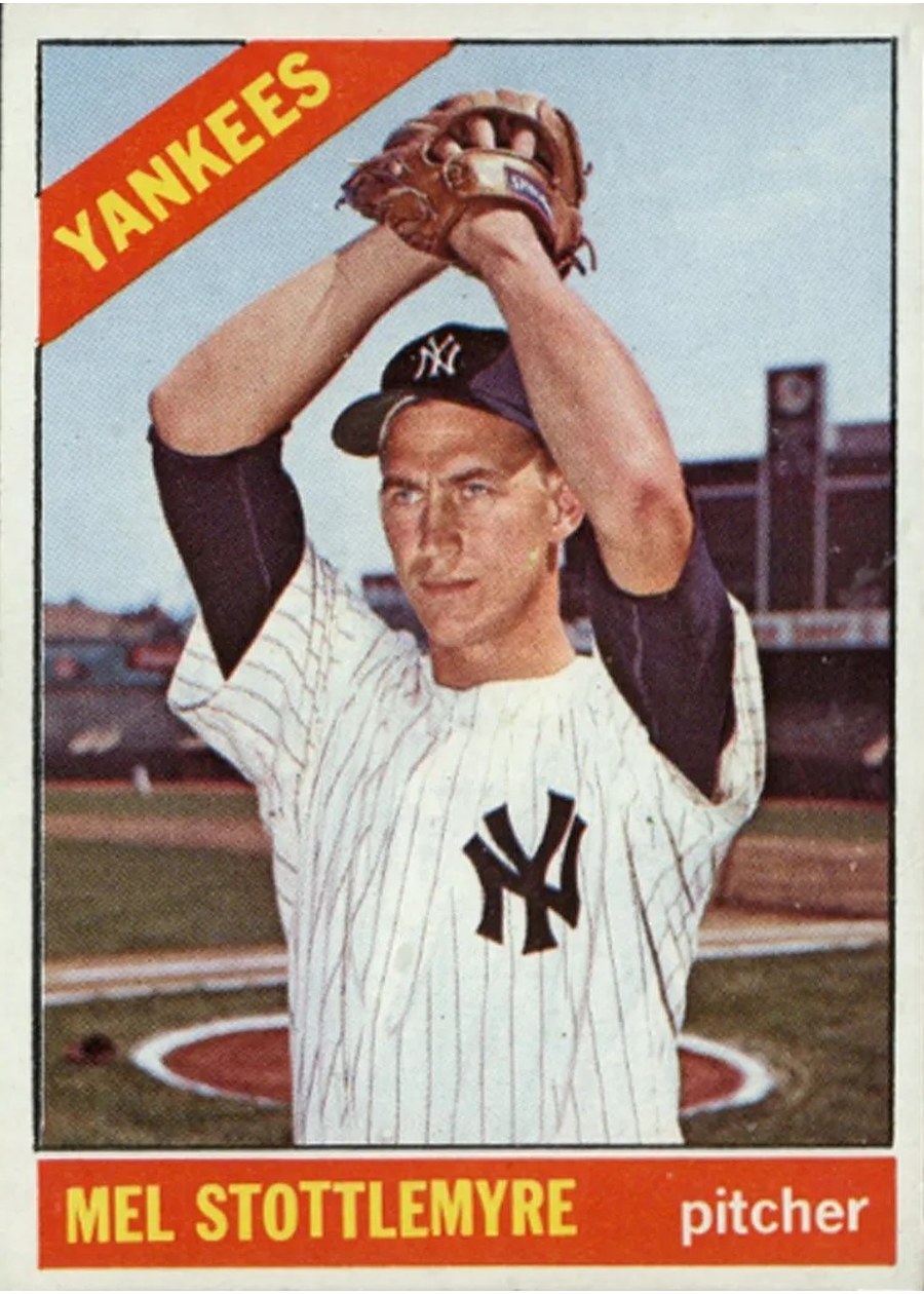 1966 Topps #350 Mel Stottlemyre, New York Yankees