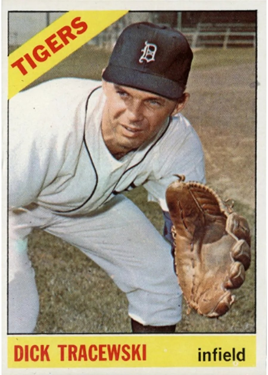 1966 Topps #378 Dick Tracewski, Detroit Tigers