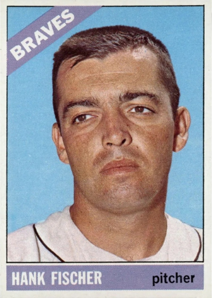 1966 Topps #381 Hank Fischer, Atlanta Braves