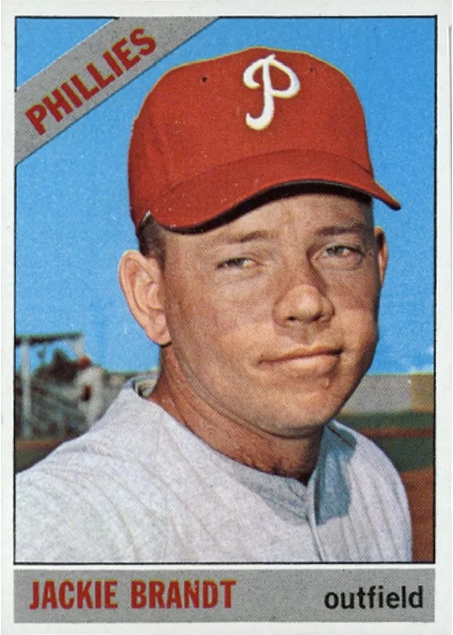 1966 Topps #383 Jackie Brandt, Philadelphia Phillies