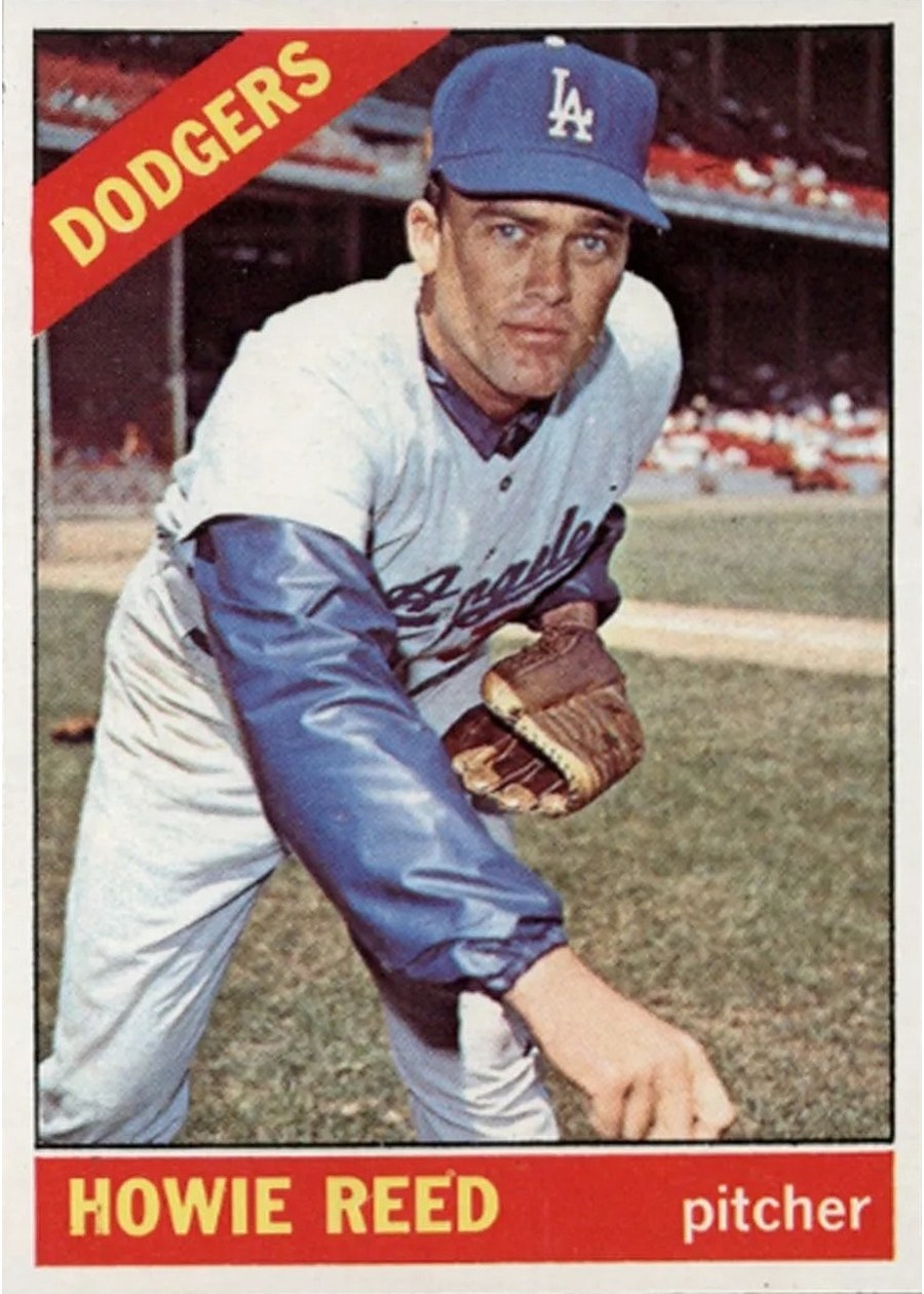 1966 Topps #387 Howie Reed, Los Angeles Dodgers