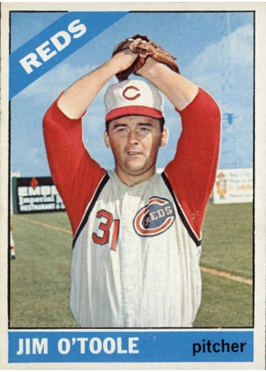 1966 Topps #389 Jim O'Toole, Cincinnati Reds