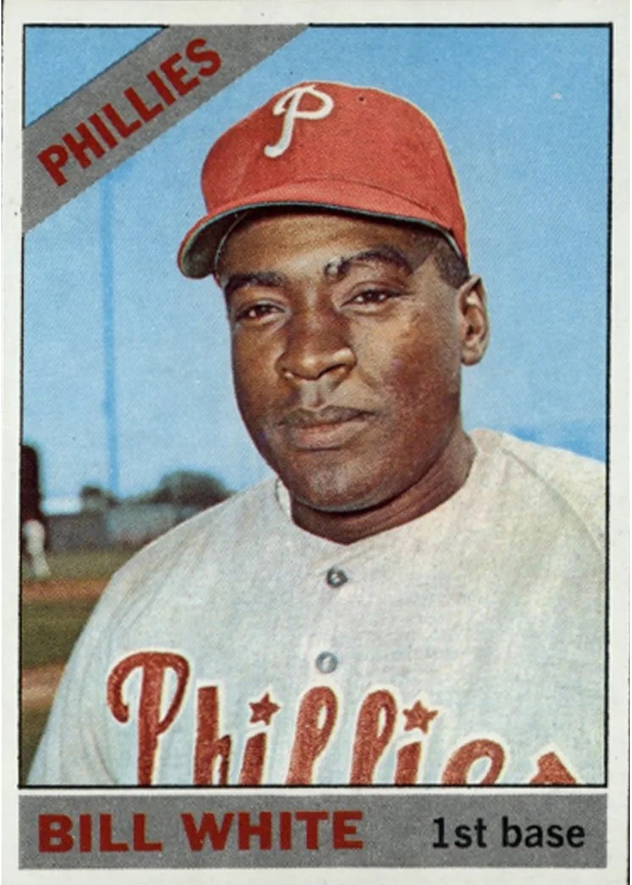 1966 Topps #397 Bill White, Philadelphia Phillies