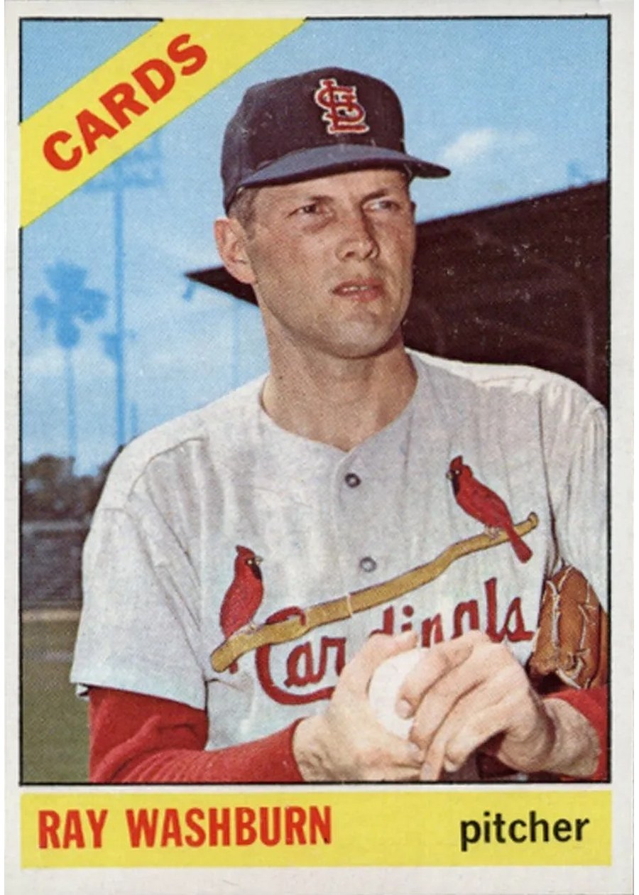 1966 Topps #399 Ray Washburn, St. Louis Cardinals