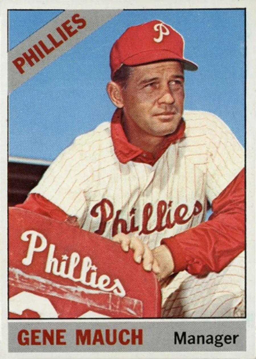 1966 Topps #411 Gene Mauch, Philadelphia Phillies