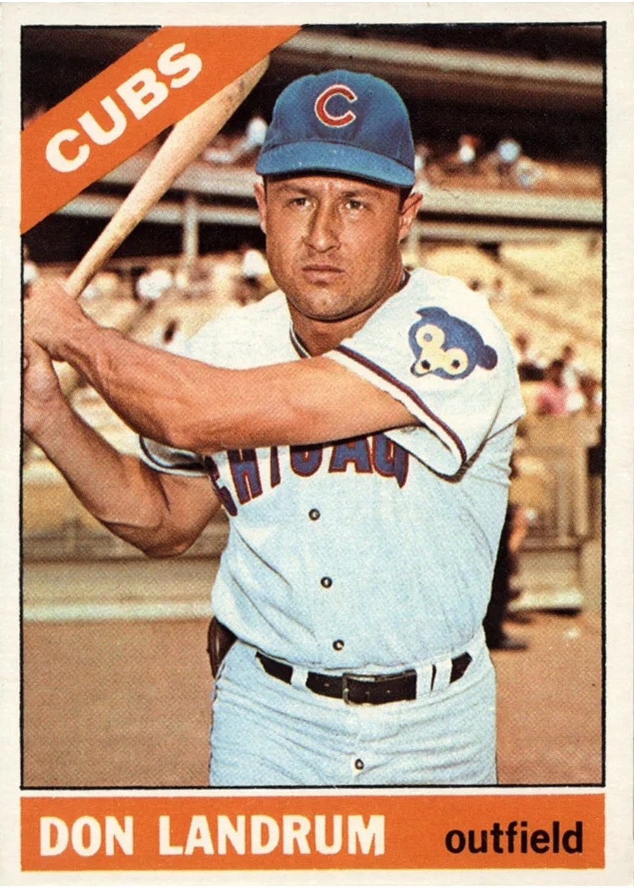 1966 Topps #43 Don Landrum, Chicago Cubs