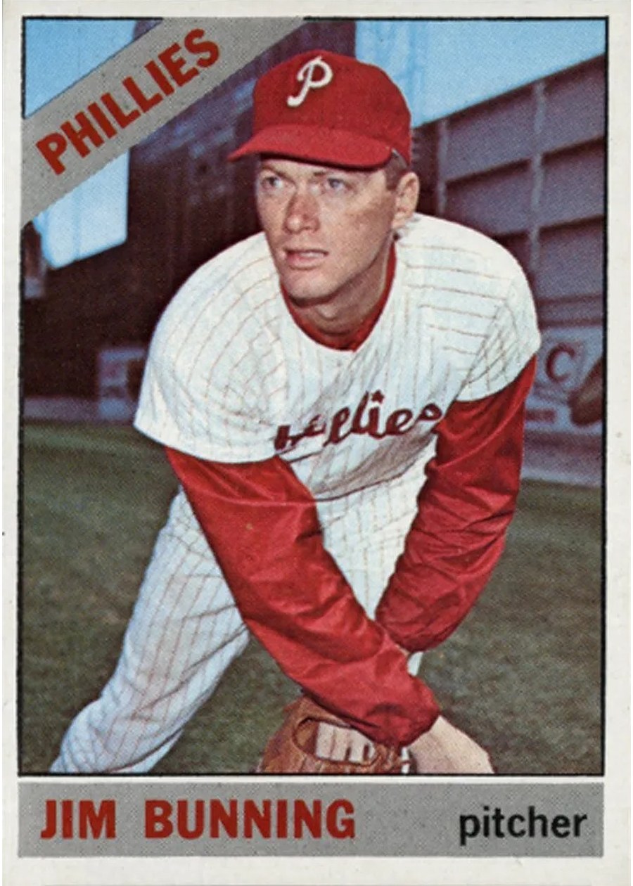 1966 Topps #435 Jim Bunning, Philadelphia Phillies