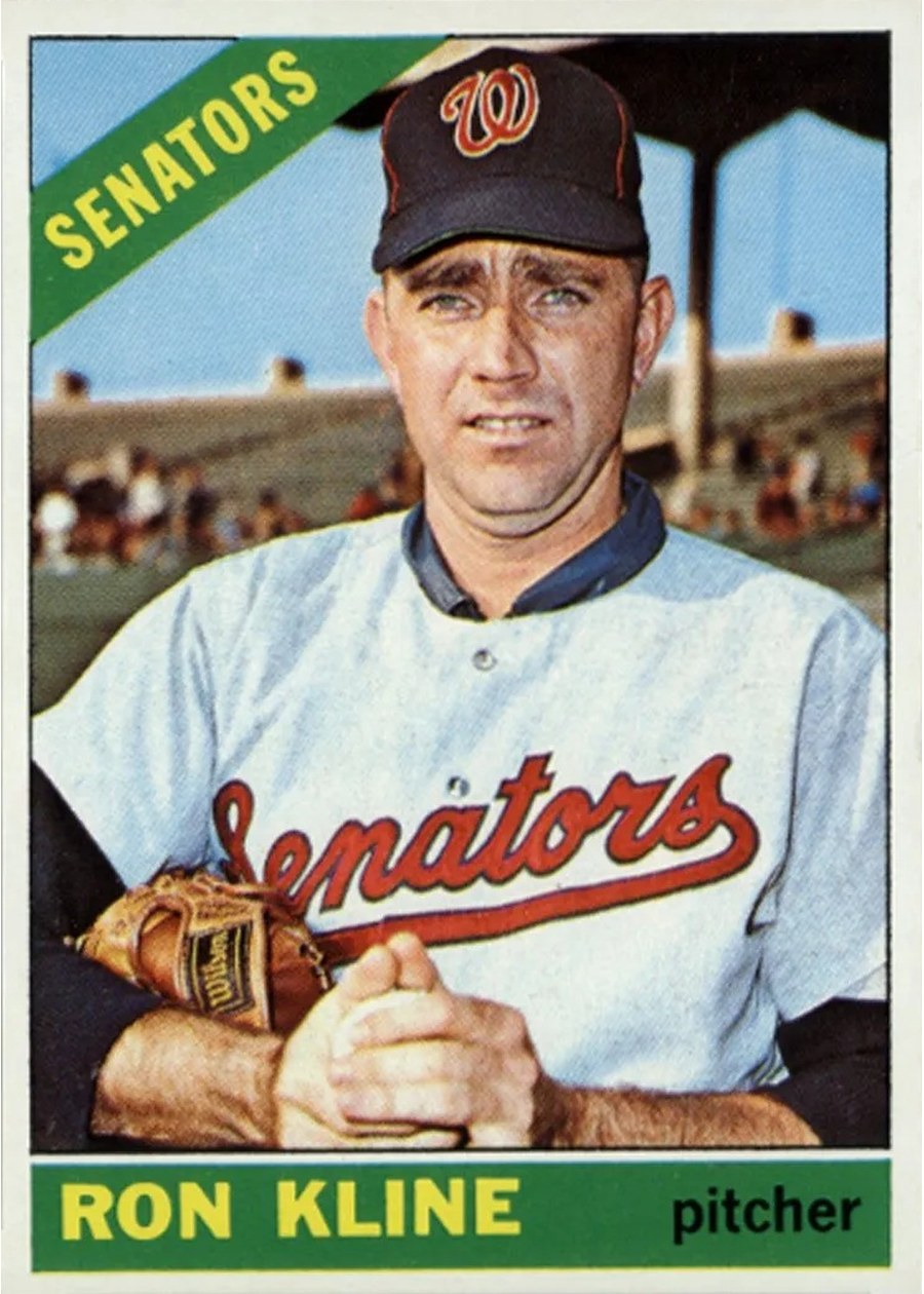 1966 Topps #453 Ron Kline, Washington Senators