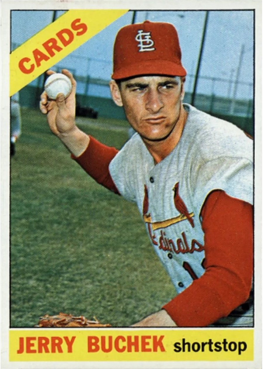 1966 Topps #454 Jerry Buchek, St. Louis Cardinals