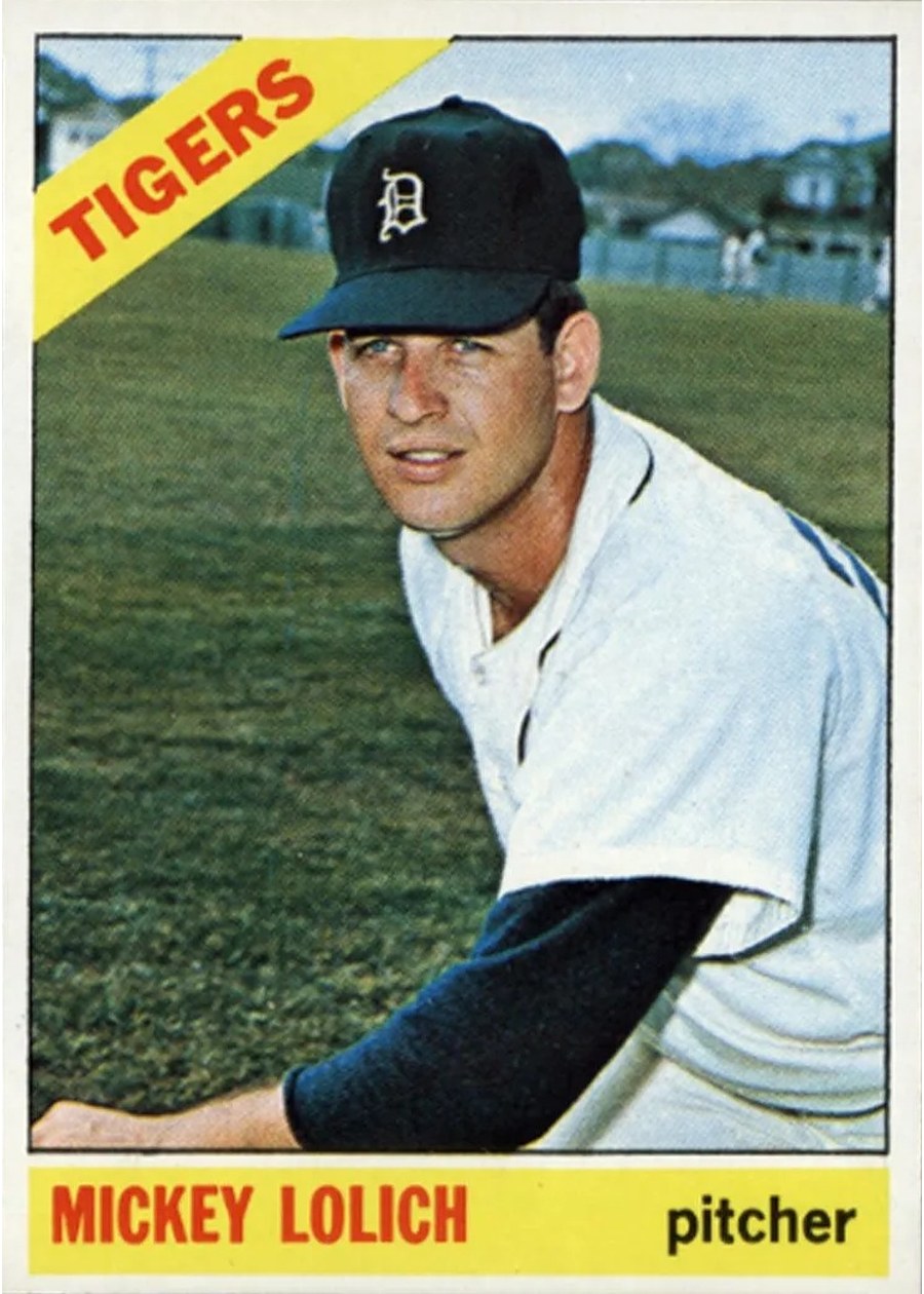 1966 Topps #455 Mickey Lolich, Detroit Tigers