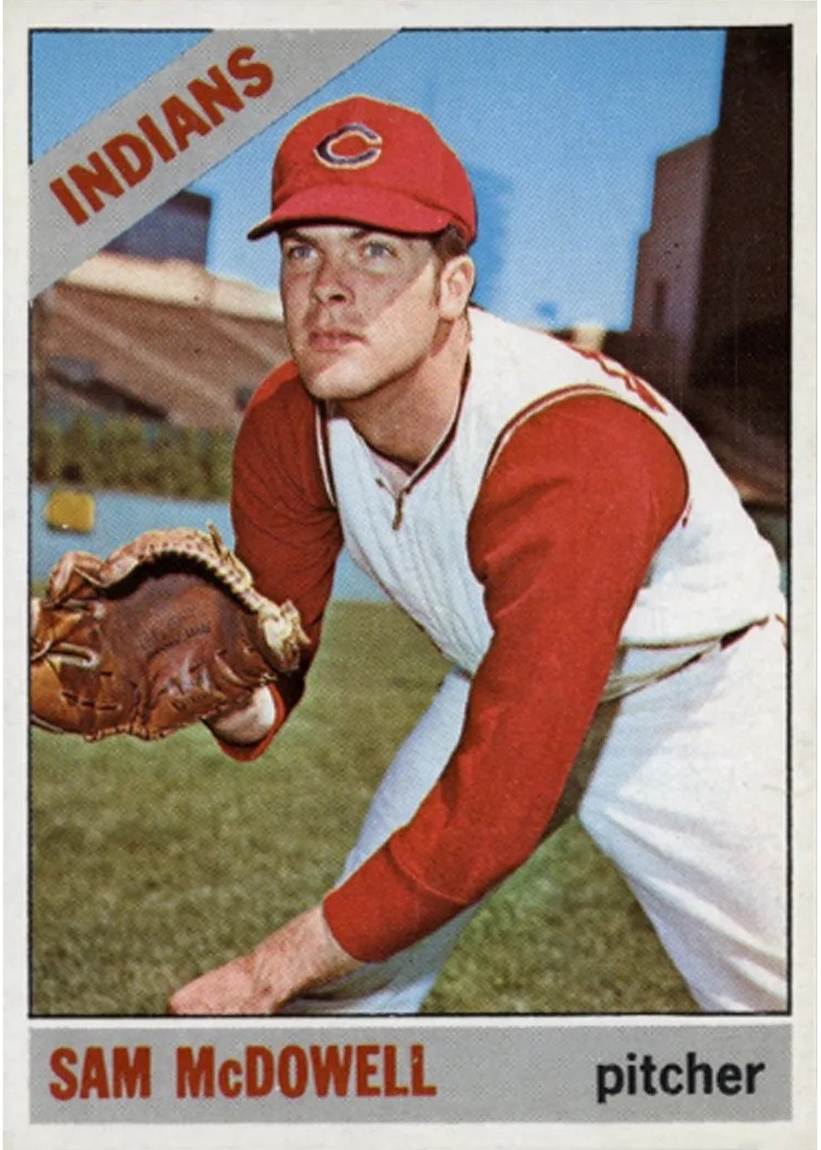 1966 Topps #470 Sam McDowell, Cleveland Indians