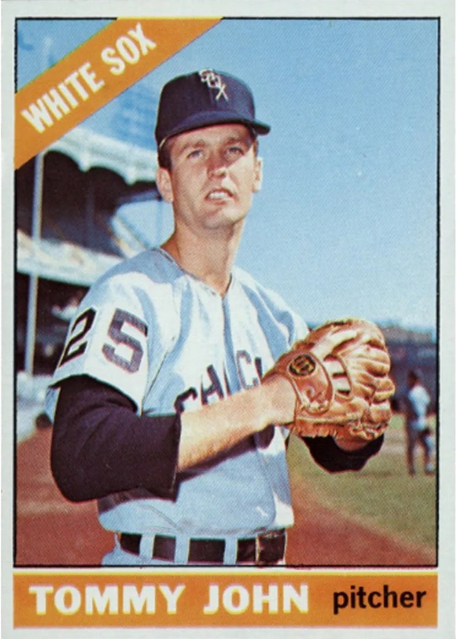 1966 Topps #486 Tommy John, Chicago White Sox