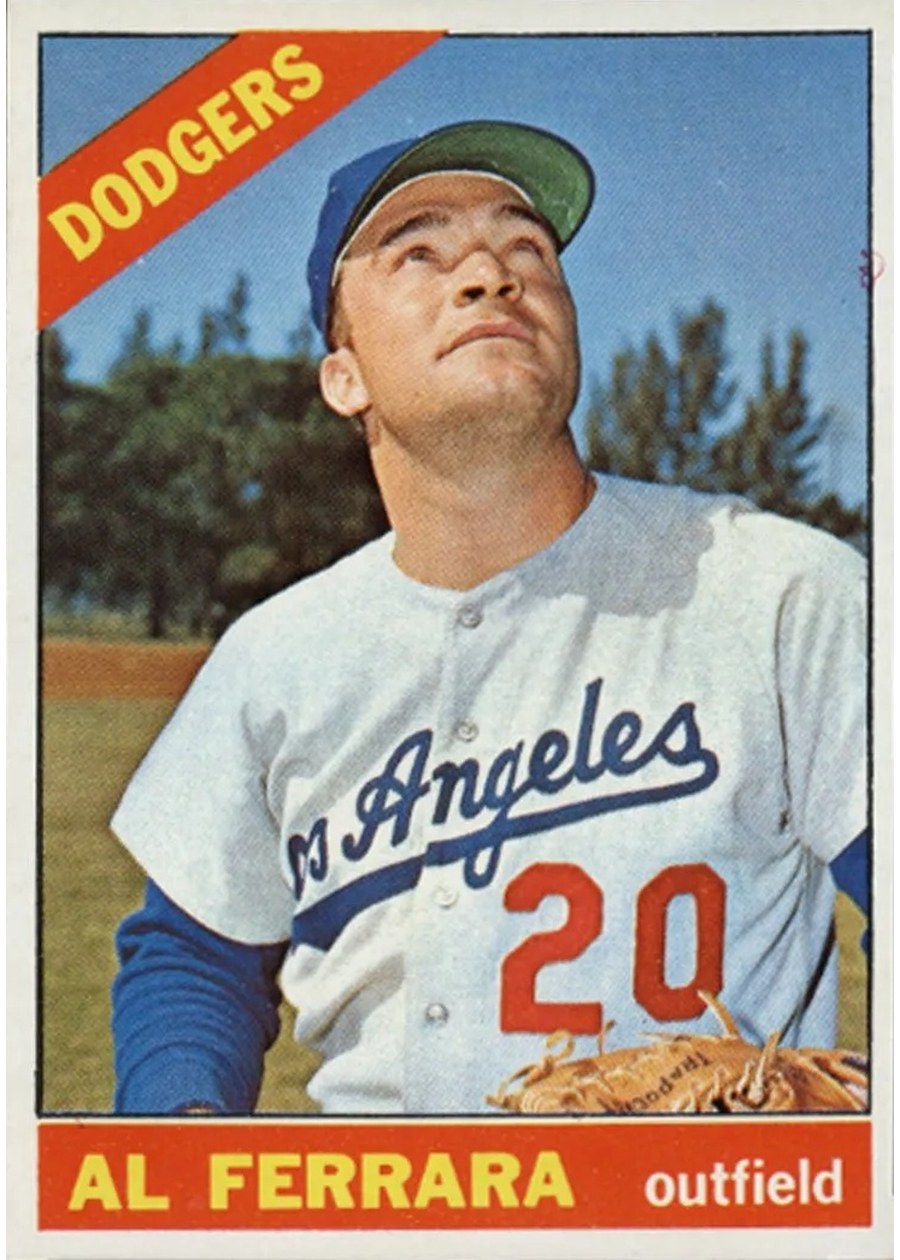 1966 Topps #487 Al Ferrara, Los Angeles Dodgers