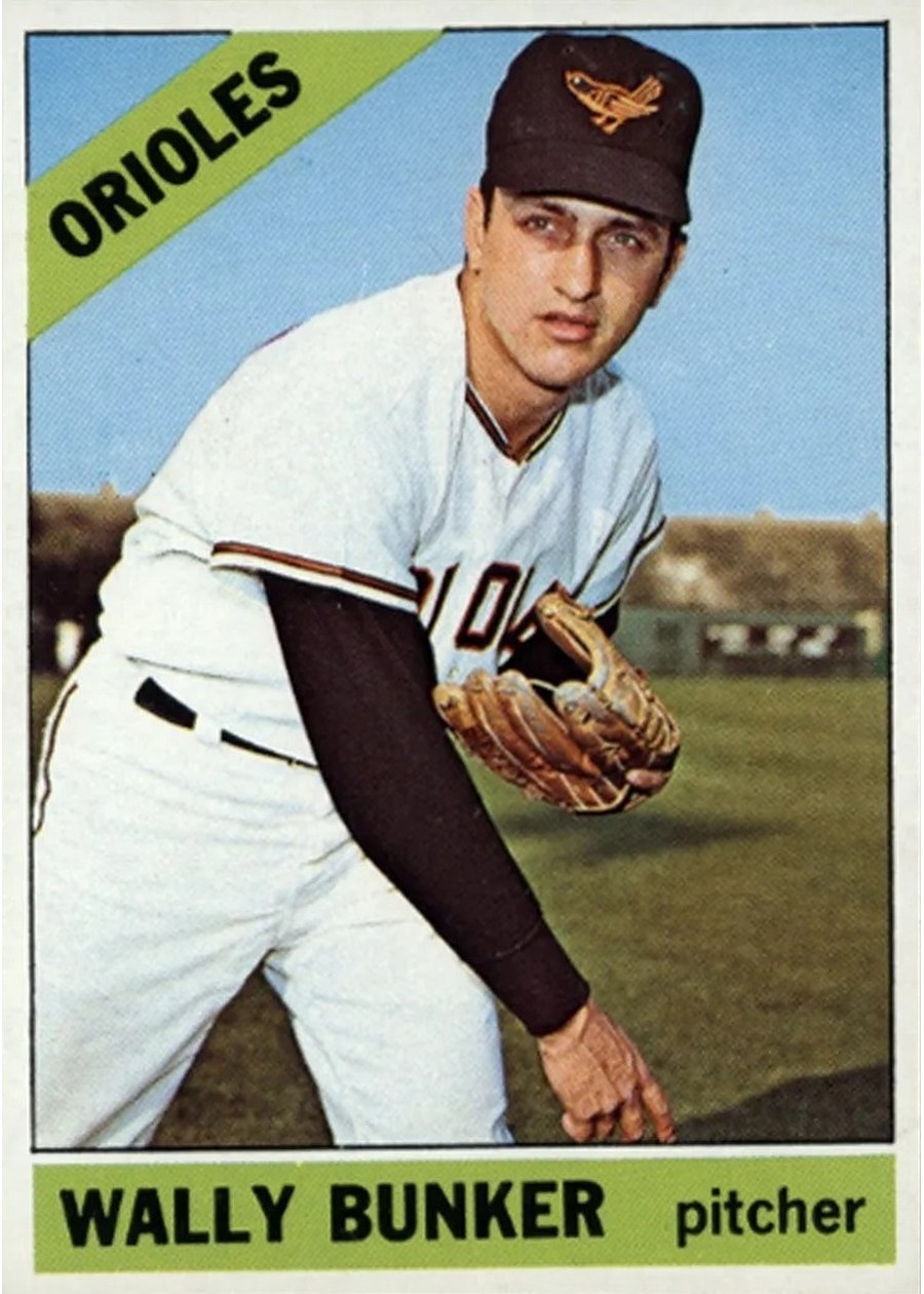 1966 Topps #499 Wally Bunker, Baltimore Orioles