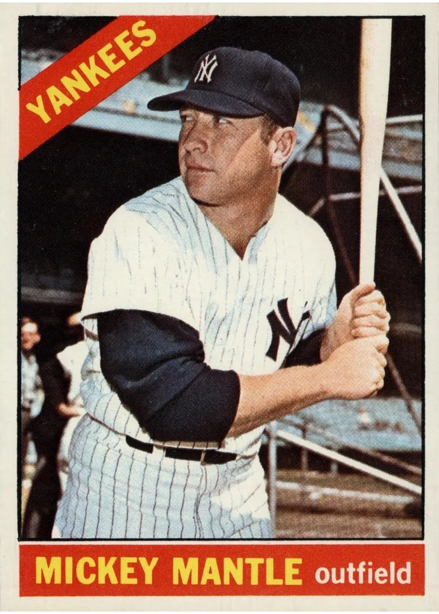 1966 Topps #50 Mickey Mantle, New York Yankees