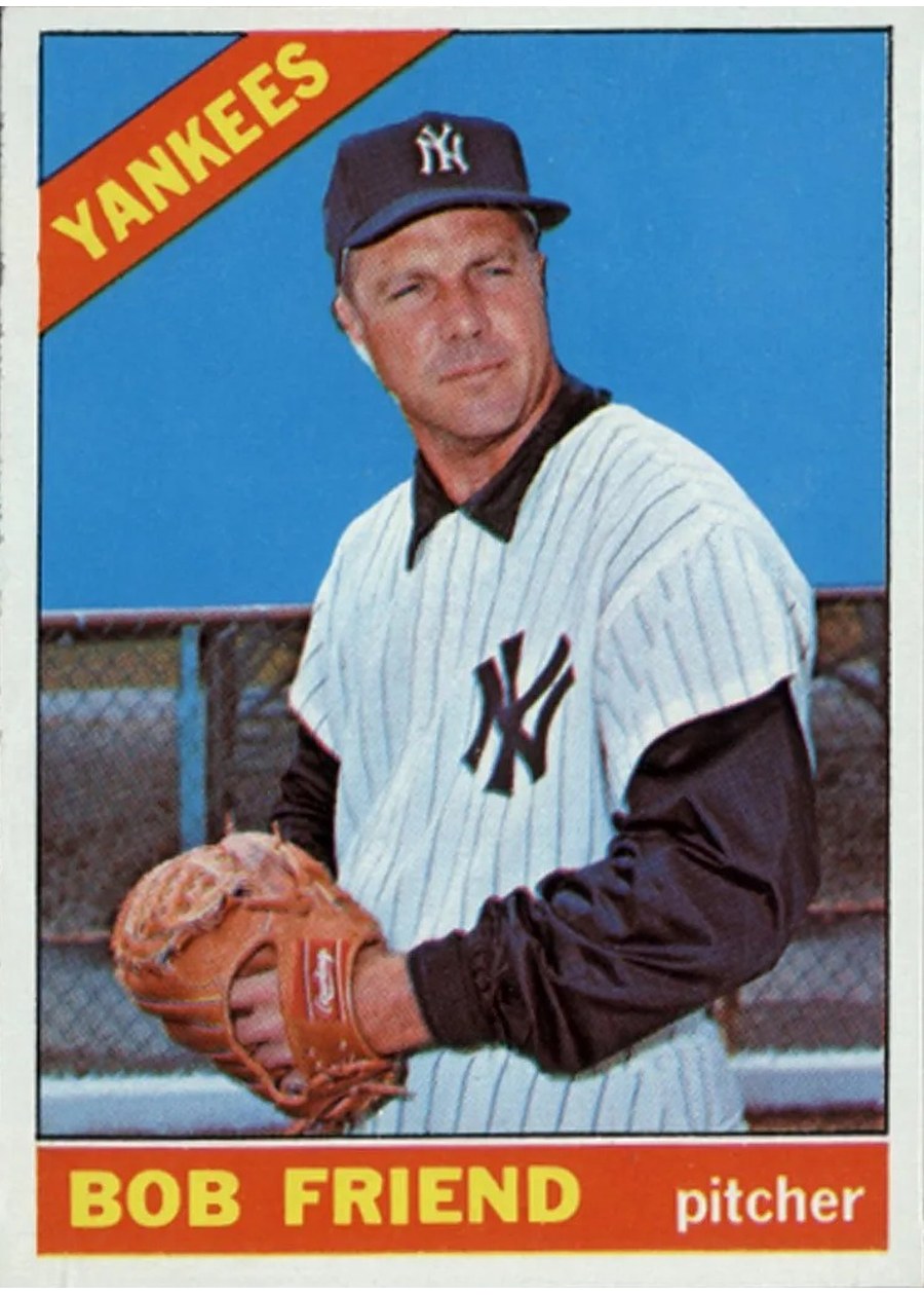 1966 Topps #519 Bob Friend, New York Yankees