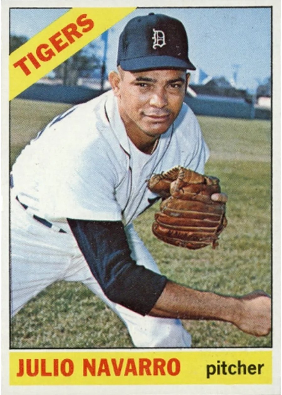 1966 Topps #527 Julio Navarro, Detroit Tigers