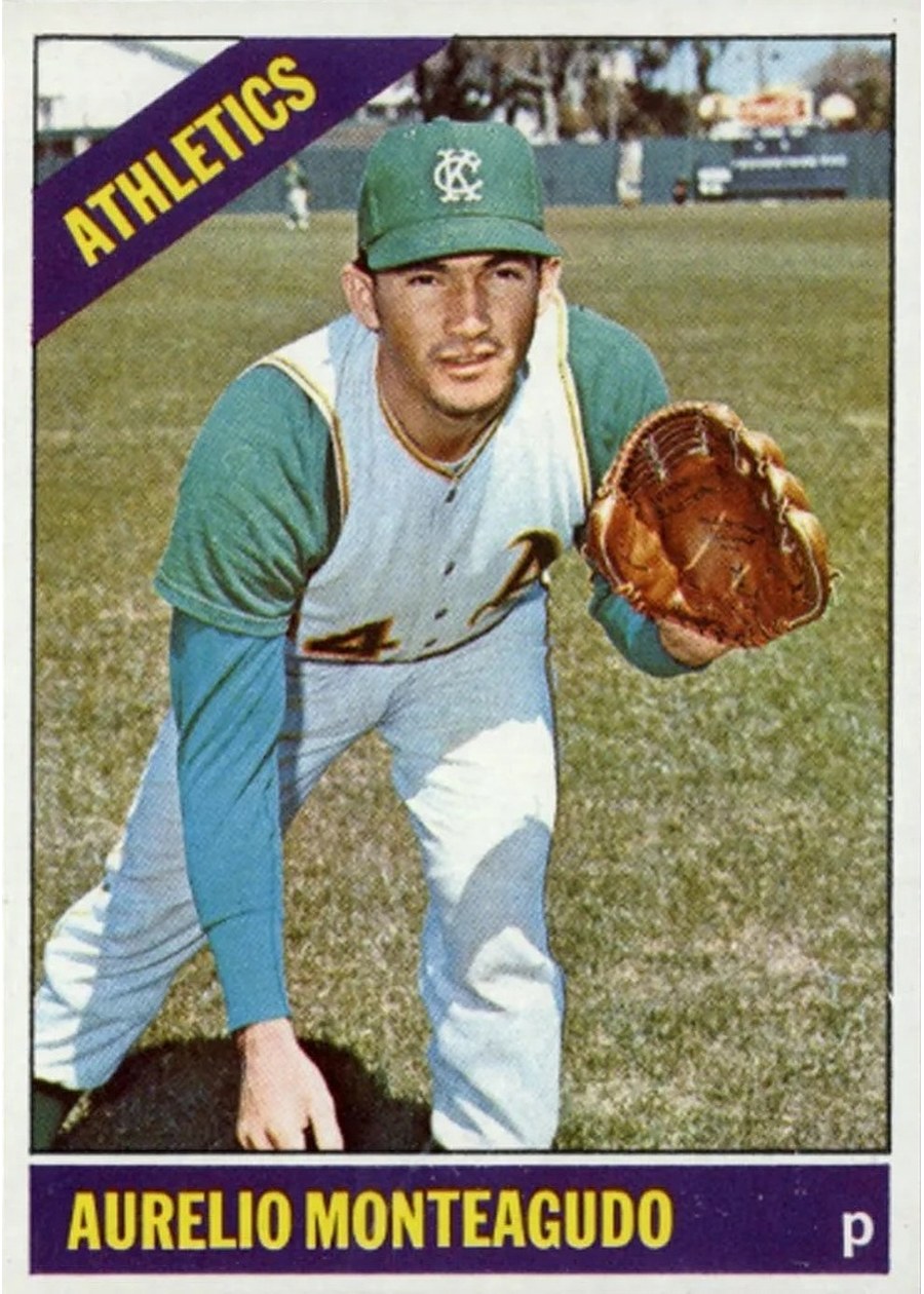 1966 Topps #532 Aurelio Monteagudo, Kansas City Athletics