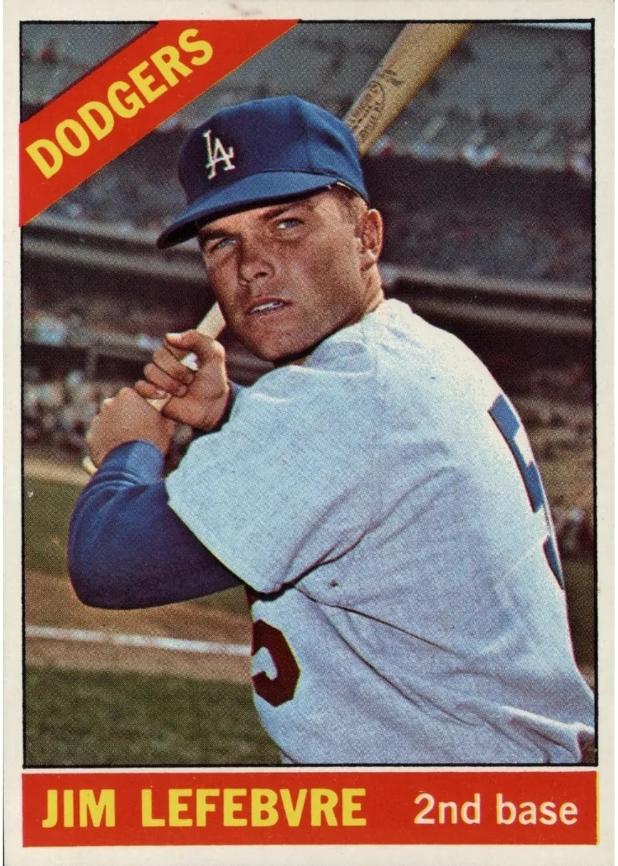 1966 Topps #57 Jim Lefebvre, Los Angeles Dodgers