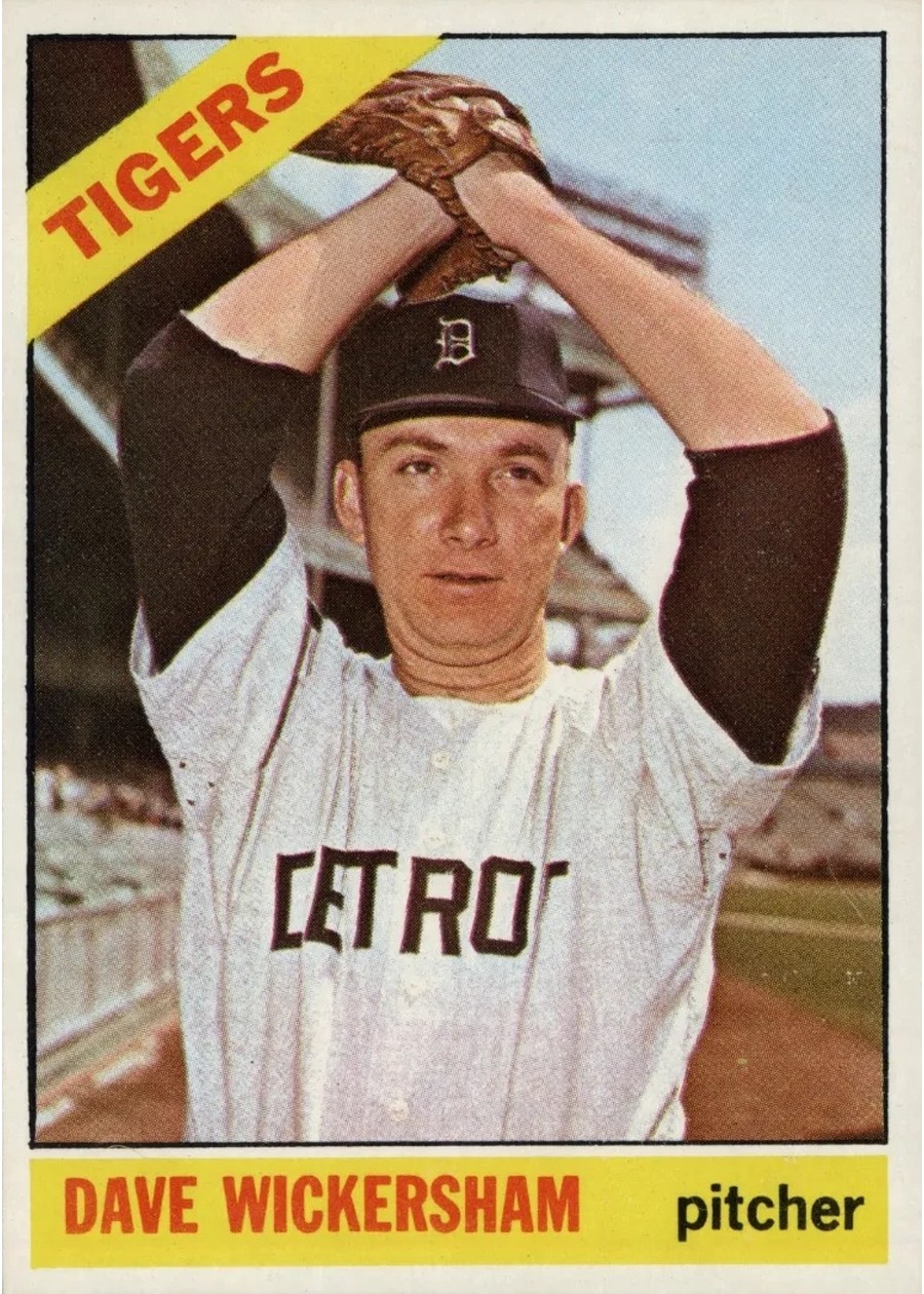 1966 Topps #58 Dave Wickersham, Detroit Tigers