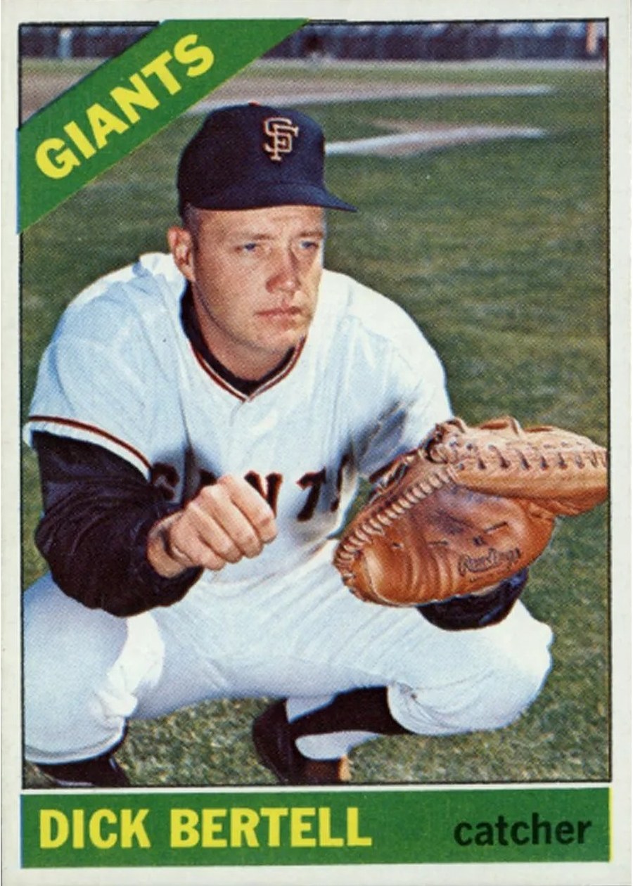 1966 Topps #587 Dick Bertell, San Francisco Giants