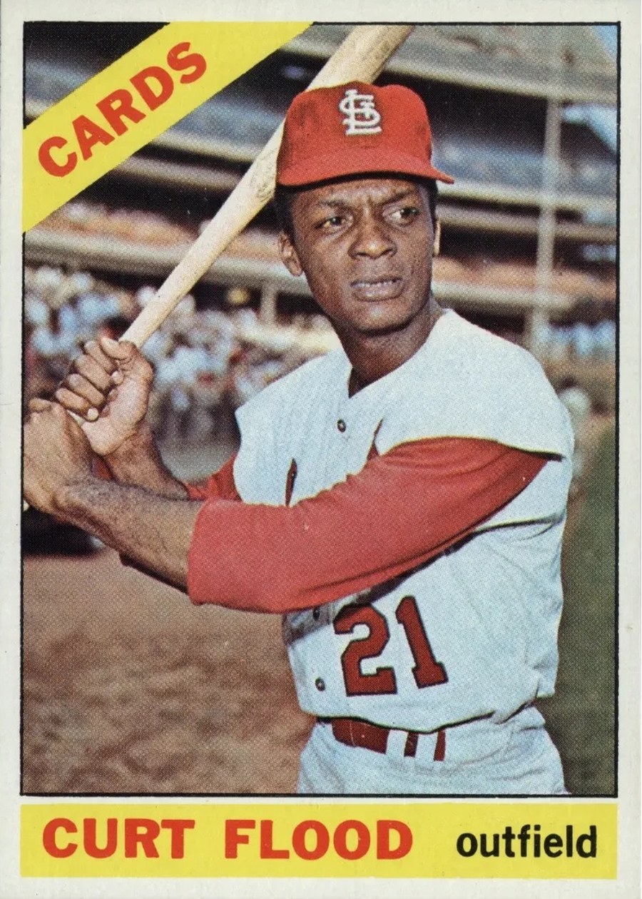 1966 Topps #60 Curt Flood, St. Louis Cardinals