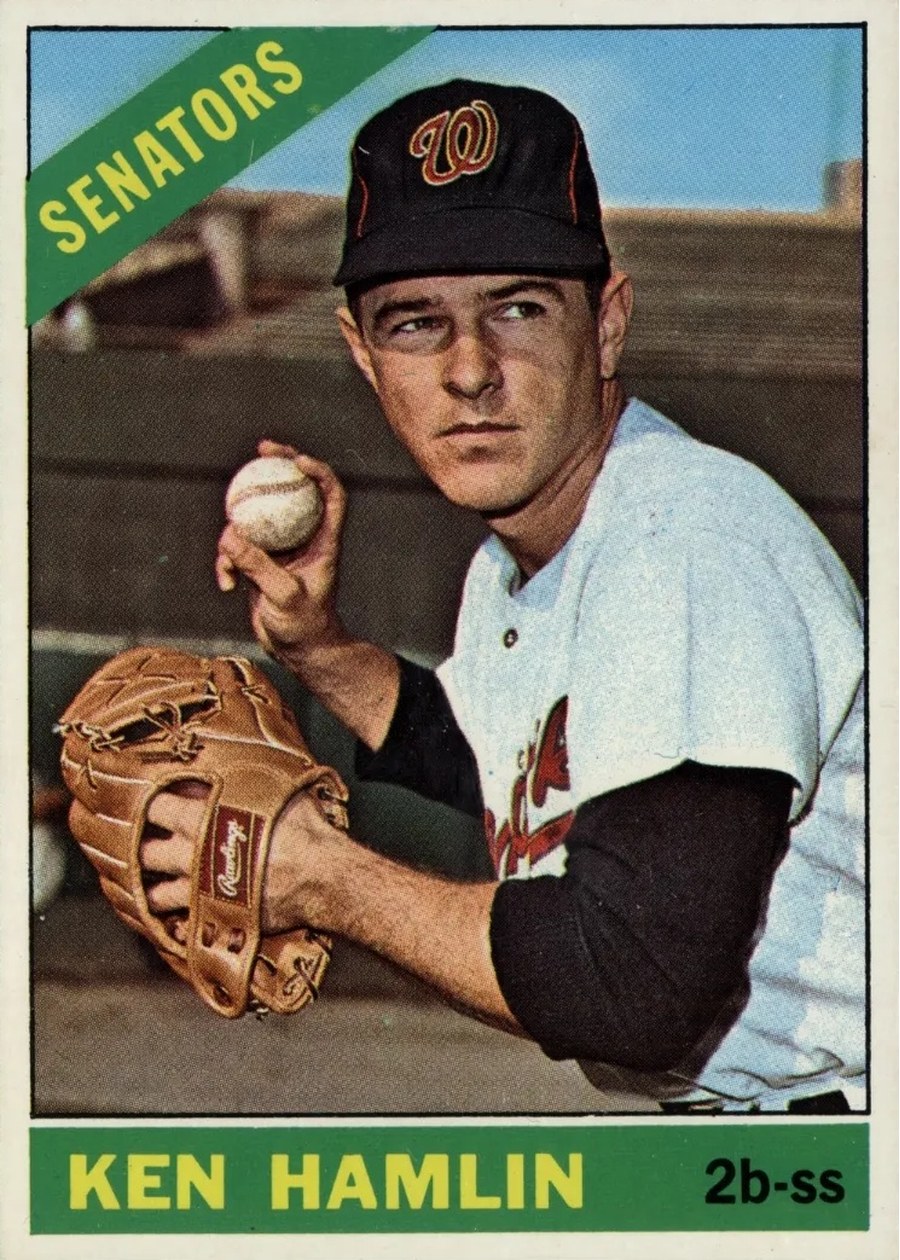 1966 Topps #69 Ken Hamlin, Washington Senators
