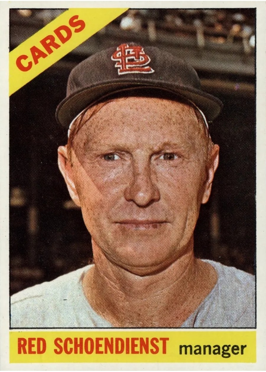 1966 Topps #76 Red Schoendienst, St. Louis Cardinals