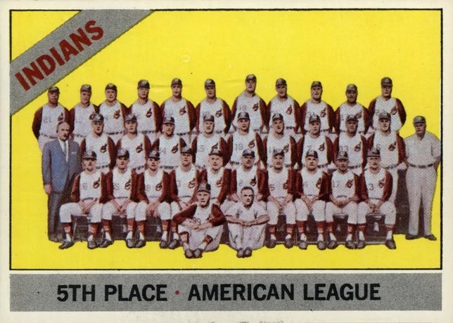 1966 Topps #303 Cleveland Indians - 303b - Dot Between "Place" And "American"
