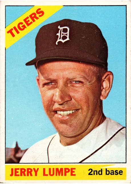 1966 Topps #161 Jerry Lumpe - 161b - White Streak Above Position